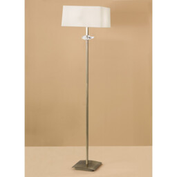 Akira Floor Lamp 3 Light E27, Antique Brass With Cream Shade - thumbnail 2