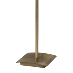 Akira Floor Lamp 3 Light E27, Antique Brass With Cream Shade - thumbnail 3