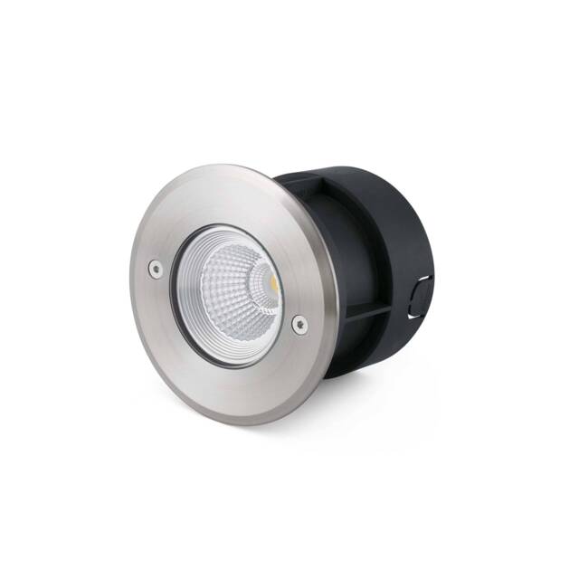 Suria LED Outdoor Recessed Spotlight Wide Beam Angle Matt Nickel IP67 - image 1