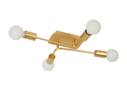 Lucide LESTER - Flush ceiling light - 4xE27 - Matt Gold / Brass - thumbnail 3