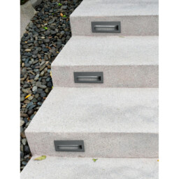 Krypton Outdoor Recessed Wall Lamp Dark Grey Aluminium LED 3W 202Lm 3000K IP54 - thumbnail 2