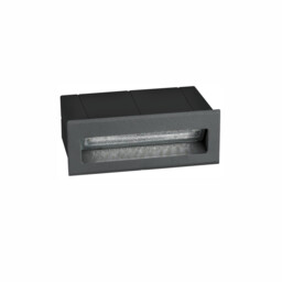 Krypton Outdoor Recessed Wall Lamp Dark Grey Aluminium LED 3W 202Lm 3000K IP54