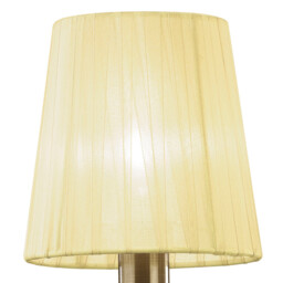 Tiffany Wall Lamp Switched 2+2 Light E14+G9, Antique Brass With Cream Shades & Clear Crystal - thumbnail 5