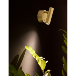 Clip Reading Light Satin Brass Aluminium LED Philips 3W Switched 190Lm 3000K - thumbnail 2