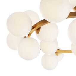 Maytoni Dallas Modern 25 Light Globe Pendant Ceiling Light Gold, Matte White Shade, G9 - thumbnail 5