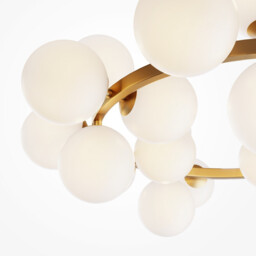 Maytoni Dallas Modern 25 Light Globe Pendant Ceiling Light Gold, Matte White Shade, G9 - thumbnail 3