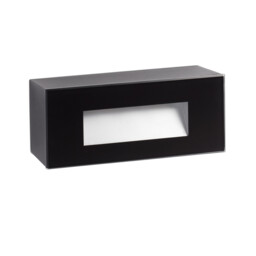 Dart Outdoor LED Recessed Wall Light Black 5W 2700K IP65 - thumbnail 1