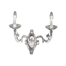 Contarini Candle Wall Lamp 2 Light Chrome - thumbnail 1
