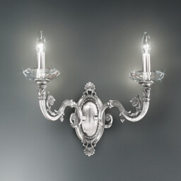 Contarini Candle Wall Lamp 2 Light Chrome - thumbnail 2
