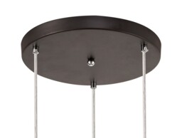 Burlington 3 Light Round Ceiling Cluster Pendant E14, Oiled Bronze, Polished Chrome, Amber - thumbnail 5