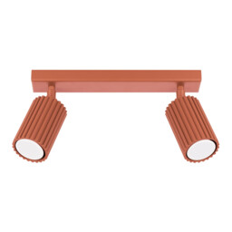 Karbon Minimalist Twin Ceiling Lamp 2 Red Ochre