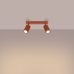 Karbon Minimalist Twin Ceiling Lamp 2 Red Ochre - thumbnail 3
