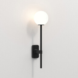 Tacoma Single Grande Bathroom Wall Lamp Matt Black IP44, G9 (Shade Not Included)