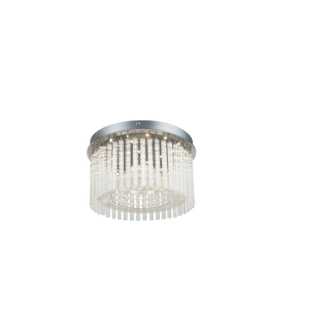 Joyce Ceiling Light Chrome Clear Glass Shade LED 4000K - image 1