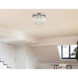 Joyce Ceiling Light Chrome Clear Glass Shade LED 4000K - thumbnail 5