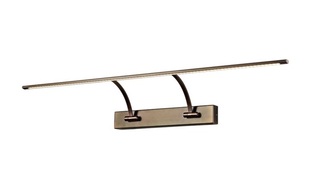 Walton Large 2 Arm Wall Lamp, Picture Light, 1 x 16W LED, 3000K, 1200lm, Bronze - image 1