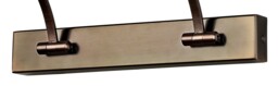 Walton Large 2 Arm Wall Lamp, Picture Light, 1 x 16W LED, 3000K, 1200lm, Bronze - thumbnail 5