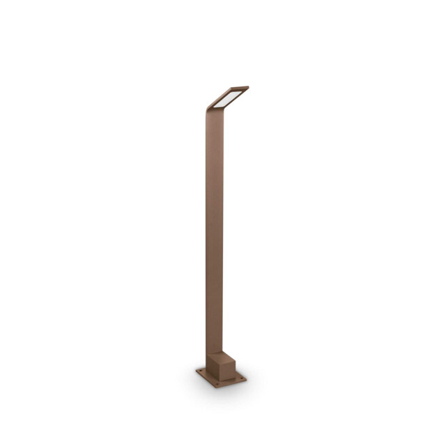 Agos Integrated LED Outdoor Tall Bollard Brown 670Lm 3000K IP54