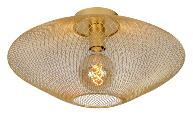 Mesh Modern Flush Ceiling Light - 45cm - 1xE27 - Matt Gold, Brass - Special Offer - image 1