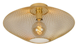 Mesh Modern Flush Ceiling Light - 45cm - 1xE27 - Matt Gold, Brass - Special Offer - thumbnail 1