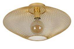 Mesh Modern Flush Ceiling Light - 45cm - 1xE27 - Matt Gold, Brass - Special Offer - thumbnail 3