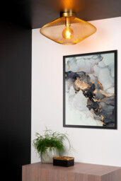 Mesh Modern Flush Ceiling Light - 45cm - 1xE27 - Matt Gold, Brass - Special Offer - thumbnail 5