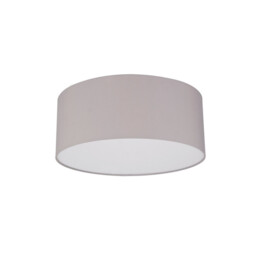 Baymont White 3 Light E27 Universal Flush Ceiling Fixture With 50cm x 20cm Faux Silk Shade, Grey/White Laminate - thumbnail 5