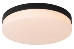 Biskit Modern Flush ceiling light Bathroom - Ø 34,5cm - LED - 1x24W 2700K - IP44 - Black - thumbnail 1