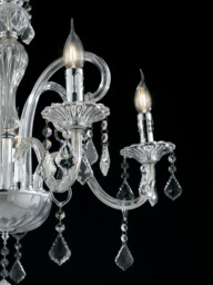 5 Light Chandeliers Chrome, Crystal 66x65cm - thumbnail 3