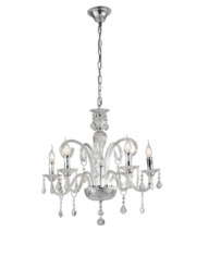 5 Light Chandeliers Chrome, Crystal 66x65cm - thumbnail 2
