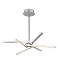 Knot Semi Flush Ceiling 45W LED Curved Arms 3000K, 3150lm, Silver, Frosted Acrylic, Polished Chrome - thumbnail 3