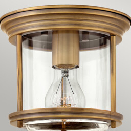 Hinkley Hadrian 1 Light Flush Mount Brushed Bronze with Glass IP44 - thumbnail 3