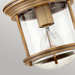Hinkley Hadrian 1 Light Flush Mount Brushed Bronze with Glass IP44 - thumbnail 2