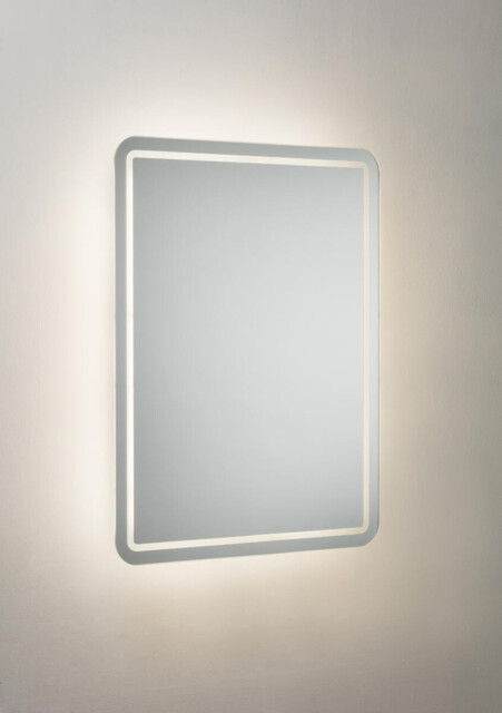 600 x 450mm Back-lit LED Bathroom Mirror with Demister, Shaver Socket and Motion Sensor 230V IP44 19W - image 1