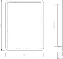600 x 450mm Back-lit LED Bathroom Mirror with Demister, Shaver Socket and Motion Sensor 230V IP44 19W - thumbnail 2