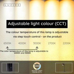 Lucide SKANSKA RECH - Rechargeable Desk lamp Indoor/Outdoor - Battery pack - LED Dim. - CCT - 1x3W 3000K/6000K - IP44 - Coffee - thumbnail 5