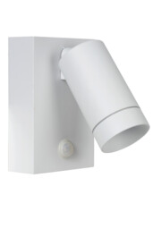 Taylor Modern Wall Spotlight Outdoor, PIR Sensor - 1xGU10 - IP54 - White - thumbnail 3