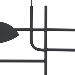 Capuccina 6 Light Linear Pendant, 45W LED, 3000K, 3100lm, Black, 3yrs Warranty - thumbnail 5
