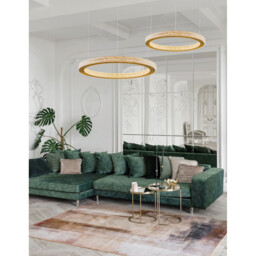 Fiore Integrated LED Pendant Ceiling Light Antique Gold Brass Aluminium LED 60W 3530Lm 3000K - thumbnail 2