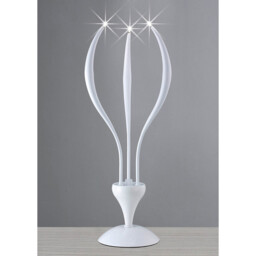 Llamas Table Lamp 3 Light G4, Gloss White, NOT LED/CFL Compatible - thumbnail 2