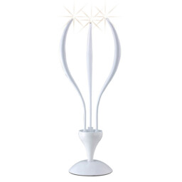 Llamas Table Lamp 3 Light G4, Gloss White, NOT LED/CFL Compatible - thumbnail 1