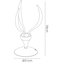 Llamas Table Lamp 3 Light G4, Gloss White, NOT LED/CFL Compatible - thumbnail 3
