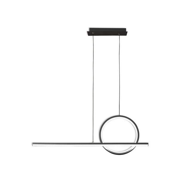 Kitesurf Loop Over Linear Pendant, 30W LED, 3000K, 2400lm, Black, 3yrs Warranty - image 1