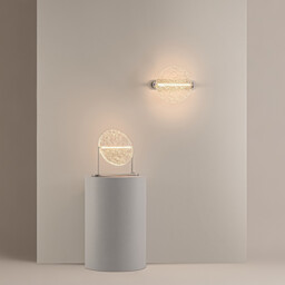 Mangata Modern Globe Wall Lights Chrome 3000K 250lm Acrylic Shade - thumbnail 3