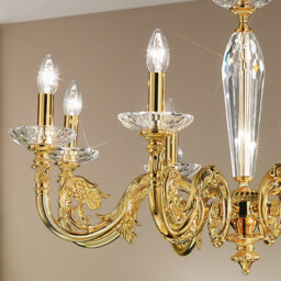 Contarini Multi Arm Chandeliers 8 Light French Gold - thumbnail 2