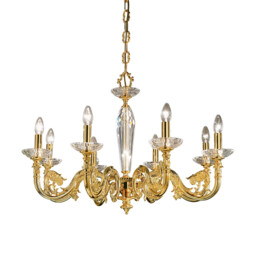 Contarini Multi Arm Chandeliers 8 Light French Gold - thumbnail 1