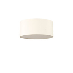 Baymont White 3 Light E27 Universal Flush Ceiling Fixture With 40cm x 18cm Faux Silk Shade, Ivory Pearl/White Laminate - thumbnail 5