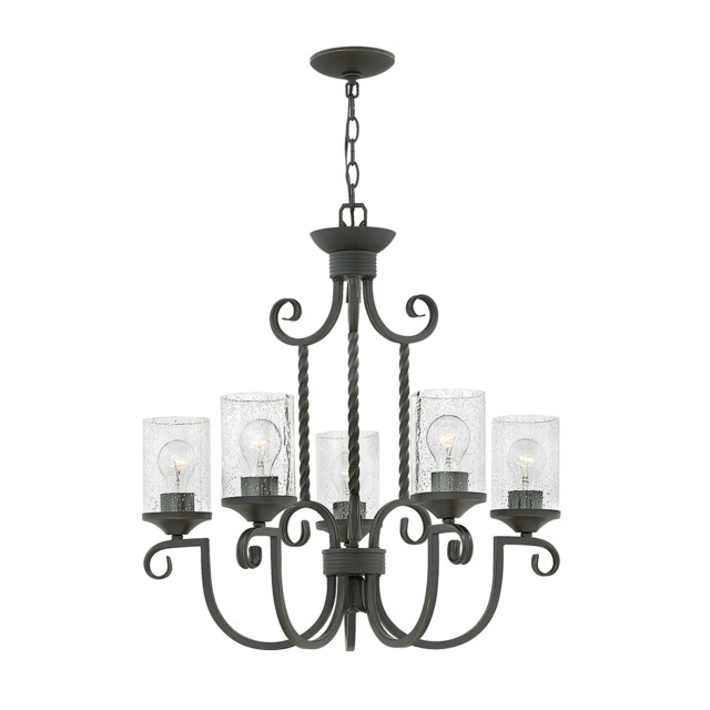 Hinkley Casa 5 Light Chandelier Olde Black - image 1