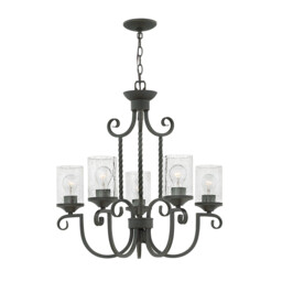 Hinkley Casa 5 Light Chandelier Olde Black - thumbnail 1