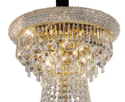 Alexandra Ceiling Pendant Chandelier 3 Tier 29 Light French Gold, Crystal - thumbnail 5